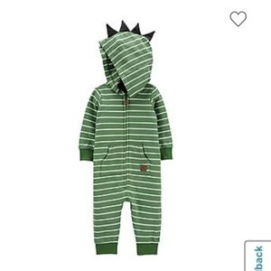 Carter's hooded jumpsuit NB dinosaur NWT